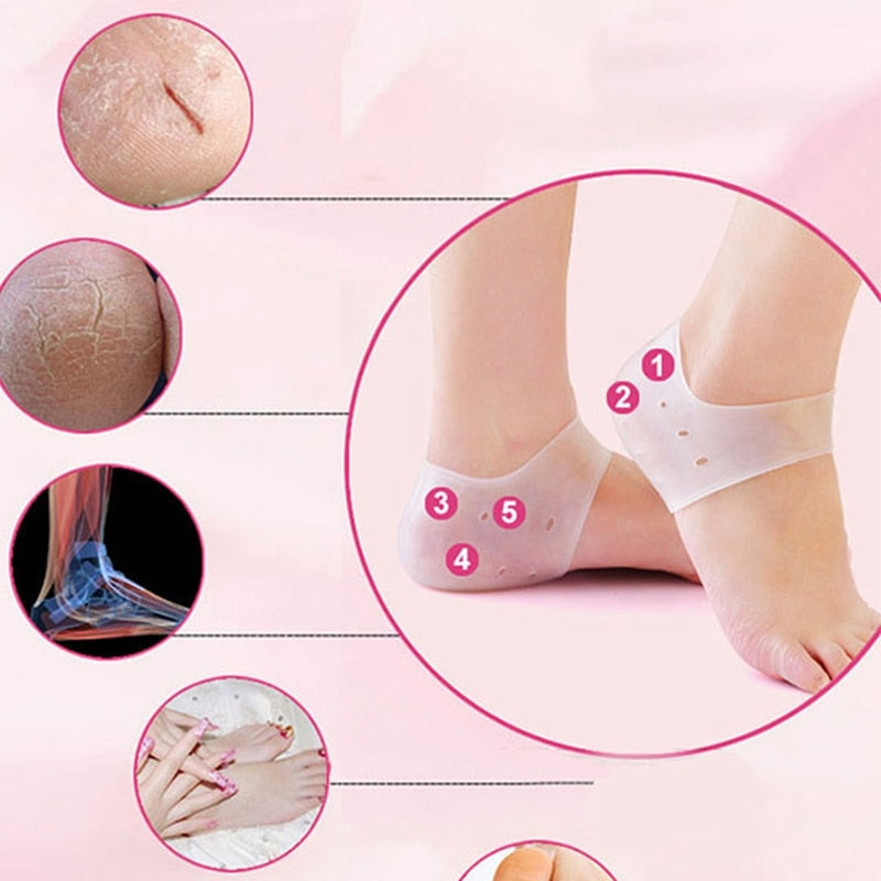 Silicone Heel Protector Protective Sleeve Heel Spur Pads For Relief Plantar Fasciitis Heel Pain Reduce Pressure On Heel 1 Pair Best Find